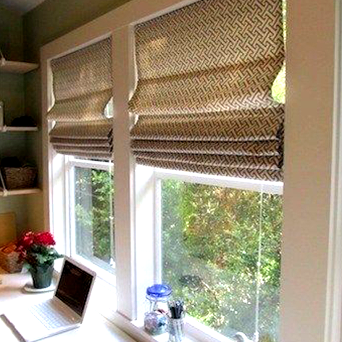 cortina romana bambu y color