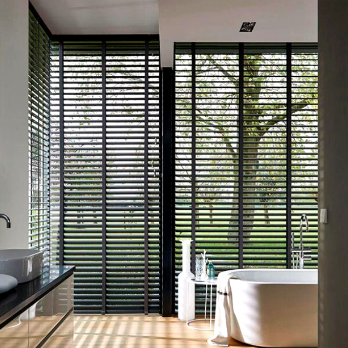 persiana en aluminio bambu y color